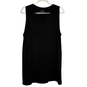 J. Jill Wearever Womens Large Black Sleeveless Scoop Neck Tank Top Minimalist
